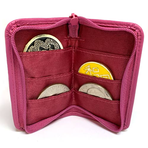 Zip Coin Purse - Pink Leather by Jerry O'Connell and PropDog