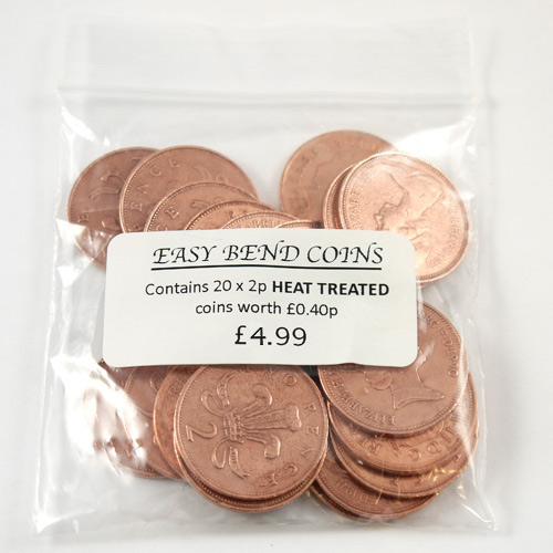 Bag of 20 Easy Bend 2 Pence Coins - by PropDog