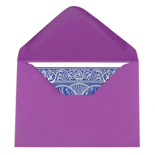 Packet of 25 Deluxe Playing Card Envelopes - Purple