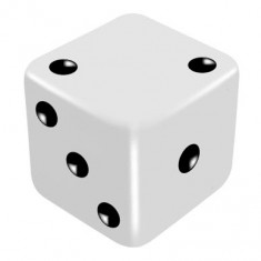 16mm White Low Thrower Dice by PropDog
