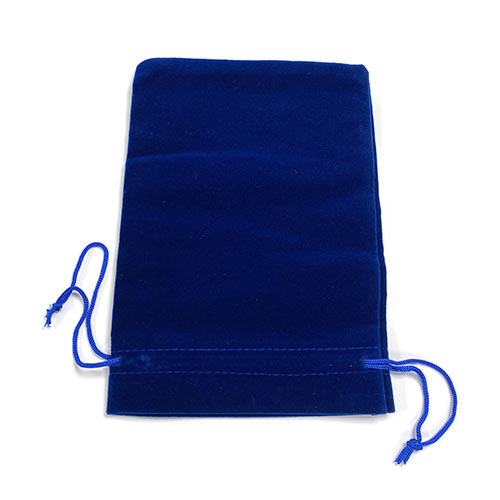 Royal Blue Velvet Drawstring Bag/Pouch - 13.5cm x 20cm