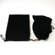 Black Velvet Drawstring Bag/Pouch - 9cm x 12cm