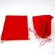 Red Velvet Drawstring Bag/Pouch - 10cm x 10cm