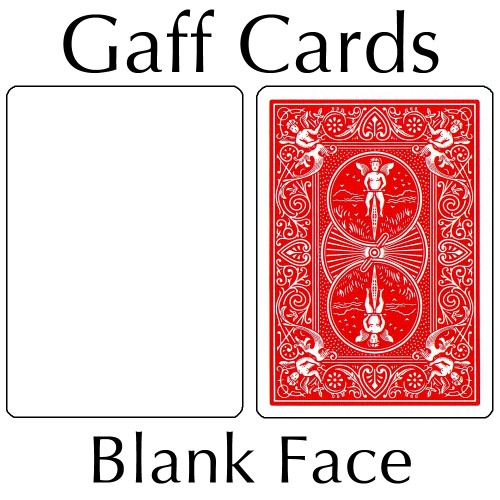 Blank Faced Bicycle Cards Blue OR Red Back Cards Blank Faces Magicians Cards *UK