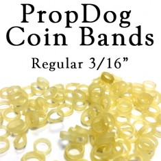 Jumbo Bag of 100 Coin Bands by PropDog - Regular Size