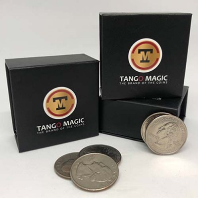 Perfect Shell Coin Set Quarter (Shell and 4 Coins D0200) by Tango Magic