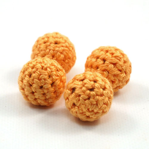 20mm Dark Yellow Crochet Ball by Five of Hearts Magic - Set of 4 (Contains no magnetic balls)