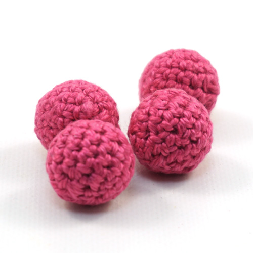 20mm Pink Crochet Ball by Five of Hearts Magic - Set of 4 (Contains no magnetic balls)