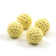 20mm Light Yellow Crochet Ball by Five of Hearts Magic - Set of 4 (Contains no magnetic balls)