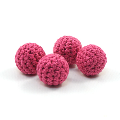 23mm Pink Crochet Ball by Five of Hearts Magic - Set of 4 (Contains no magnetic balls)