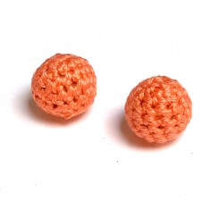 20mm peach Crochet Ball by Five of Hearts Magic - Set of 2 (non magnetic)