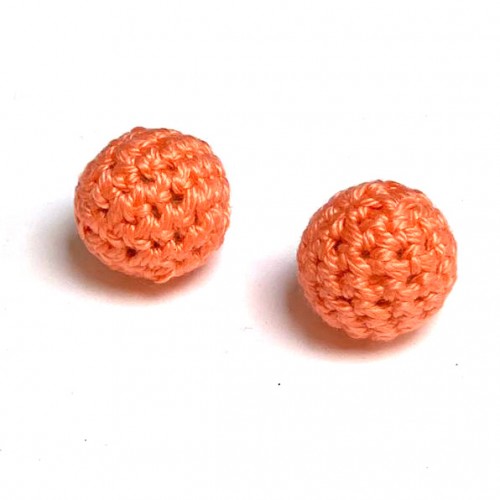 22mm peach Crochet Ball by Five of Hearts Magic - Set of 2 (non magnetic)