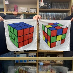 Rubik's Cube Silk Pair by PropDog