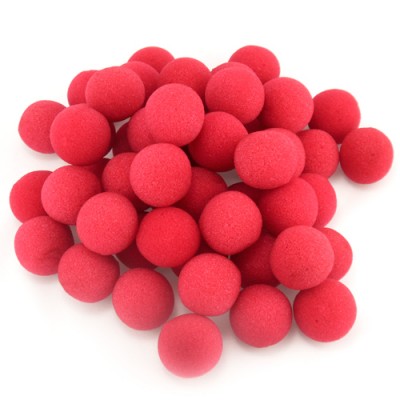 1" Super Soft Sponge Balls - Bag of 50 in Red