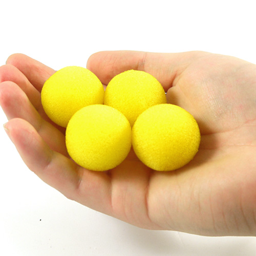 1" Super Soft Sponge Balls by Goshman - Yellow