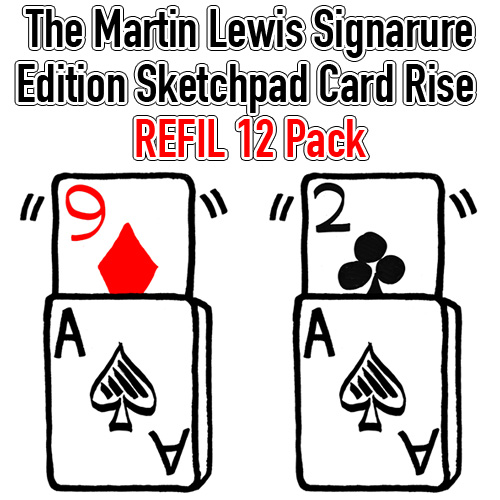 Refill 9 DIamonds & 2 Clubs for "Signature Edition Sketchpad Card Rise" (12 pack) - Martin Lewis 