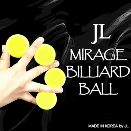 Mirage Billiard Balls 1.7" by JL (Yellow, 3 Balls and Shell) 