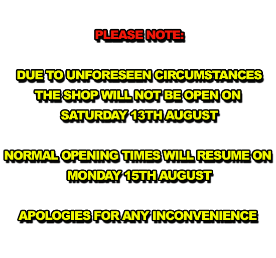 Shop Closed This Saturday