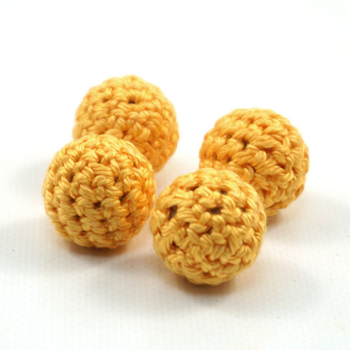 20mm Yellow Crochet Ball by Five of Hearts Magic - Set of 4 (Contains no magnetic balls)