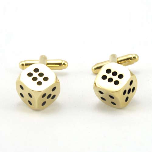 Gold Dice Cufflinks